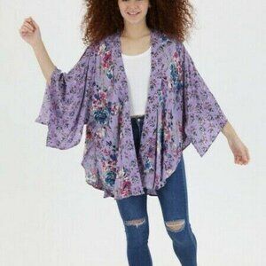 Angie Kimono Cardigan Floral Boho Peasant